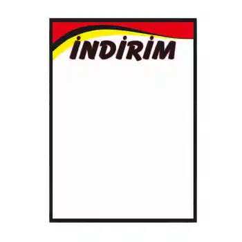 Market İndirim Afişi Kuşe Kağıt 32x45 cm 50 li Pk.