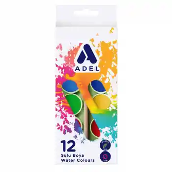 Adel 12 Renk Sulu Boya 28 Mm 22900000040