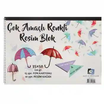 Alex Çok Amaçlı 35x50 Resim+fon Blok Defter 10+15 Yp.alx-0299