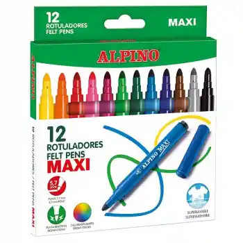 Alpıno 12 Renk Maxı Keçeli Kalem Ar-06