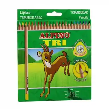 Alpıno Trı 24 Renk Uzun Kuru Boya Kalemi Al-129