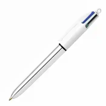 Bic 4 Renk Fonksiyonlu Gümüş Gövde Tükenmez Kalem 982873
