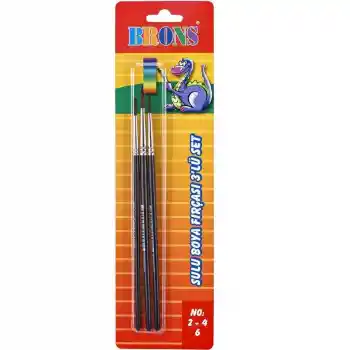 Brons 145 Serisi Sulu Boya Fırça Seti 3 Lü No.2-4-6 Br-244