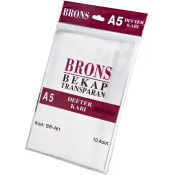 Brons A5 Hazır Defter Kabı Şeffaf 10 Lu Br-446/443/461