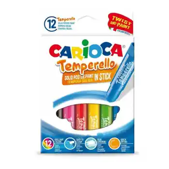 Carıoca Temperello 12 Renk Çevirmeli Mum Boya 42738