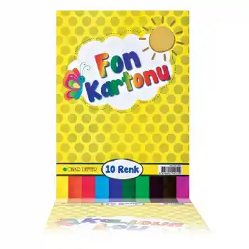 Çınar Fon Kartonu 24x34 10 Lu Karışık 50015