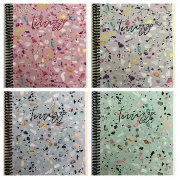 Çınar Terrazzo 17x24 100 Yp. Çizgili Sert Kapak Defter 55154