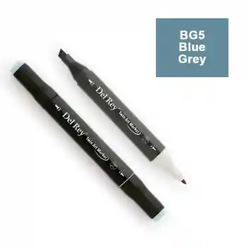 Del Rey Twın Marker Bg5 Blue Grey Çift Uçlu Grafik Kalemi Mn-drbg5