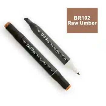 Del Rey Twın Marker Br102 Raw Umber Çift Uçlu Grafik Kalemi Mn-dr102