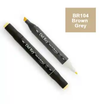 Del Rey Twın Marker Br104 Brown Grey Çift Uçlu Grafik Kalemi Mn-dr104