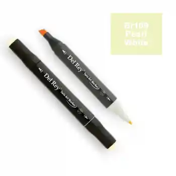 Del Rey Twın Marker Br109 Pearl White Çift Uçlu Grafik Kalemi Mn-dr109