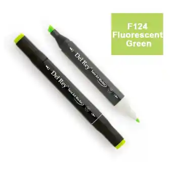 Del Rey Twın Marker F124 Fluorescent Green Çift Uçlu Grafik Kalemi Mn-dr124