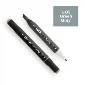 Del Rey Twın Marker Gg5 Green Grey Çift Uçlu Grafik Kalemi Mn-drgg5