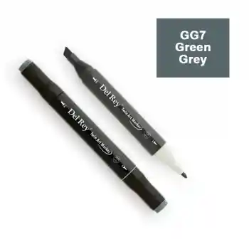 Del Rey Twın Marker Gg7 Green Grey Çift Uçlu Grafik Kalemi Mn-drgg7