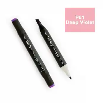 Del Rey Twın Marker P81 Deep Violet Çift Uçlu Grafik Kalemi Mn-dr081