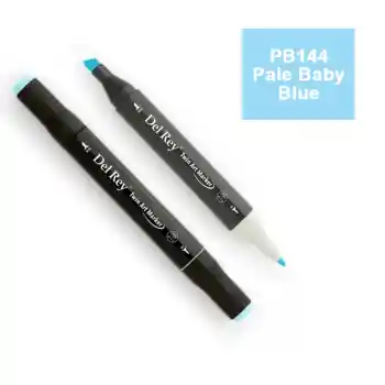Del Rey Twın Marker Pb144 Pale Baby Blue Çift Uçlu Grafik Kalemi Mn-dr144