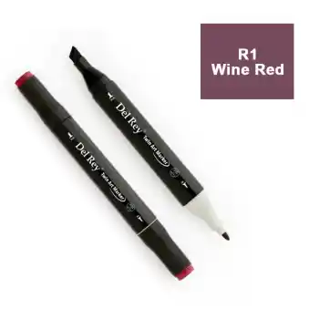 Del Rey Twın Marker R1 Wıne Red Çift Uçlu Grafik Kalemi Mn-dr001
