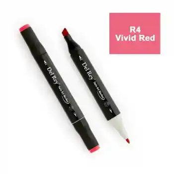 Del Rey Twın Marker R4 Vivid Red Çift Uçlu Grafik Kalemi Mn-dr004