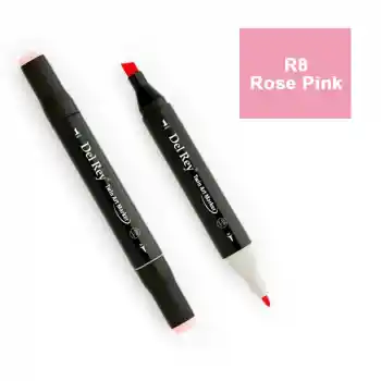 Del Rey Twın Marker R8 Rose Pink Çift Uçlu Grafik Kalemi Mn-dr008