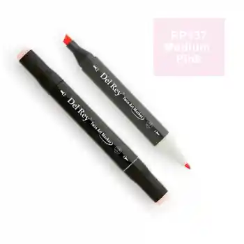 Del Rey Twın Marker Rp137 Medium Pink Çift Uçlu Grafik Kalemi Mn-dr137
