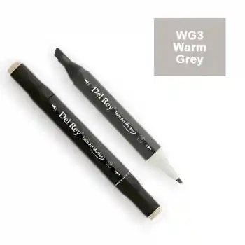 Del Rey Twın Marker Wg3 Warm Grey Çift Uçlu Grafik Kalemi Mn-drwg3
