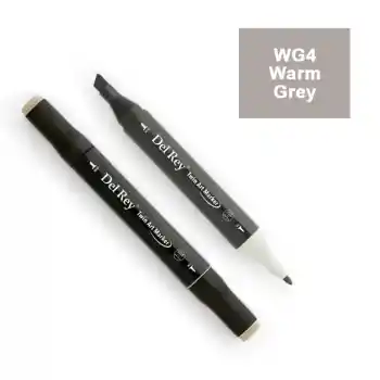 Del Rey Twın Marker Wg4 Warm Grey Çift Uçlu Grafik Kalemi Mn-drwg4