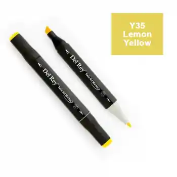 Del Rey Twın Marker Y35 Lemon Yellow Çift Uçlu Grafik Kalemi Mn-dr035
