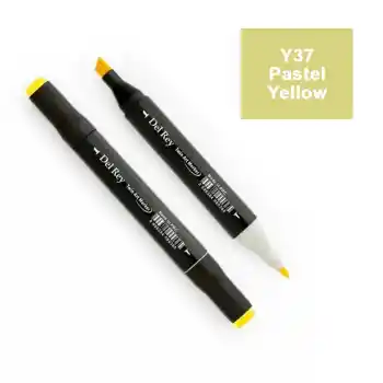 Del Rey Twın Marker Y37 Pastel Yellow Çift Uçlu Grafik Kalemi Mn-dr037