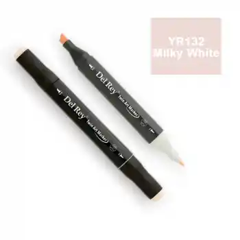 Del Rey Twın Marker Yr132 Milky White Çift Uçlu Grafik Kalemi Mn-dr132