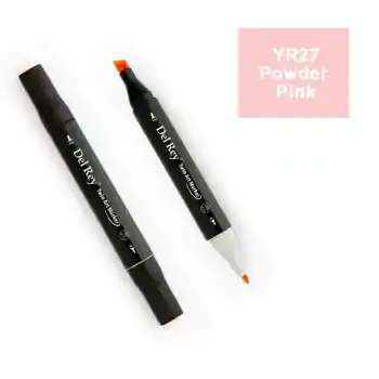 Del Rey Twın Marker Yr27 Powder Pink Çift Uçlu Grafik Kalemi Mn-dr027