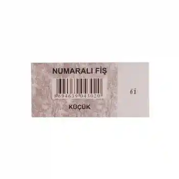 Dilman Numaralı Fiş Küçük