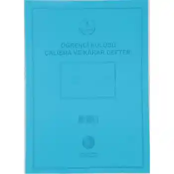 Dilman Öğrenci Kulüp Çalışma Ve Karar Defteri Pls Kapak