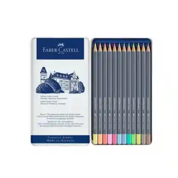 Faber 12 Renk AQua Pastel Boya Kalemi Metal Kutu 881146220