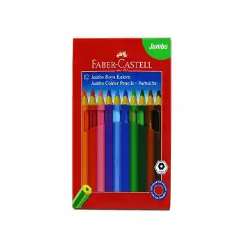 Faber 12 Renk Jumbo Kuru Boya Tam Boy 5171951000