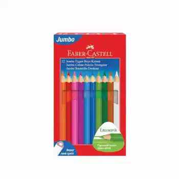 Faber 12 Renk Jumbo Üçgen Tam Boy Boya Beyaz 116616
