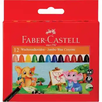 Faber 12 Renk Süper Yıkanabilir Mum Boya 5281120040