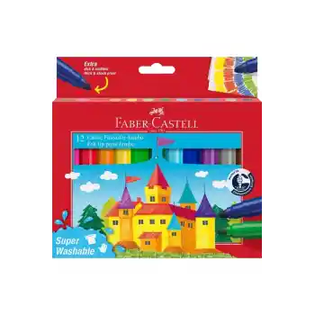 Faber Jumbo Keçeli Kalem 12 Li Superwashable 154311