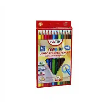 Fatih 12 Renk Üçgen Jumbo Kuru Boya 33490