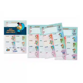 Gıpta Kral Şakir Ders Programlı 3 Lü Okul Etiketi 6012
