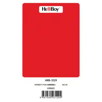 Herboy Fon Kartonu 50x70 Kırmızı No:34 160 Gr 100 Lü Hrb-3129