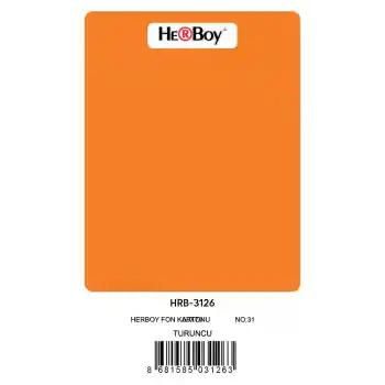 Herboy Fon Kartonu 50x70 Turuncu No:31 160 Gr 100 Lü Hrb-3126