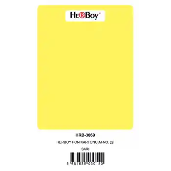 Herboy Fon Kartonu A4 Sarı 160 Gr No:28 100 Lü Hrb-3015