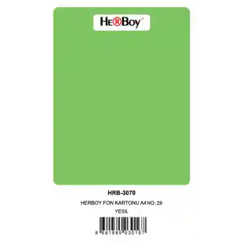 Herboy Fon Kartonu A4 Yeşil 160 Gr No:29 100 Lü Hrb-3016