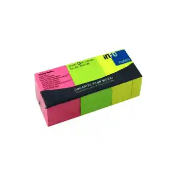 Info Notes 50x40 Parlak Renk Postit 12 Li 565339