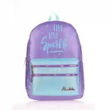 Kaukko K1571 Sparkle Sırt Çantası Duble Koyu Lila
