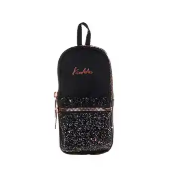 Kaukko K2471 Brıght Junıor Bag Kalem Çantası Taşlı Siyah