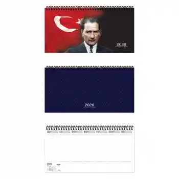 Keskin Aj-66 16x33,5 Haftalık Spiralli Masa Takvimi Atatürk 600142