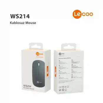 Lecoo Ws214 Grey Sessiz Kablosuz Mouse