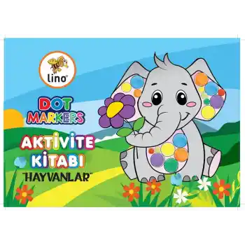 Lıno Ln-702 Dot Markers Boyama Kitabı Hayvanlar
