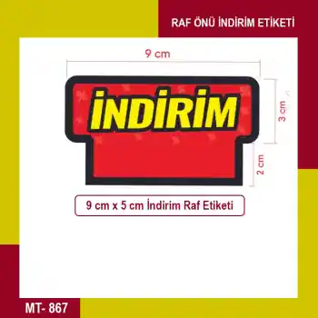 Market Raf Önü İndirim Ürün Etiketi 50 Adet